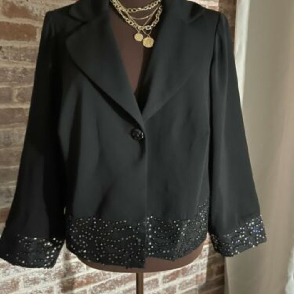 Blazer with Sequin Outline by Le Bos